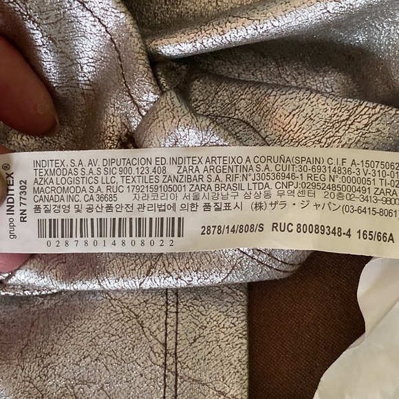 Zara Metallic Silver Wrap Buckle Ruched Mini Skirt - S - Picture 13 of 15